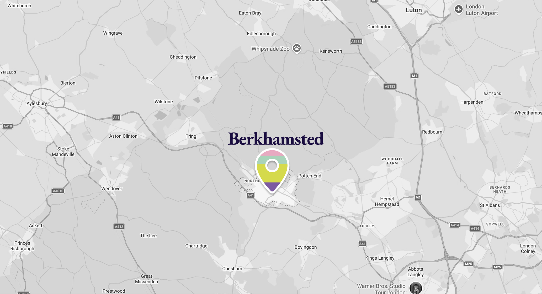 Surrounding areas for Berkhamsted practice 